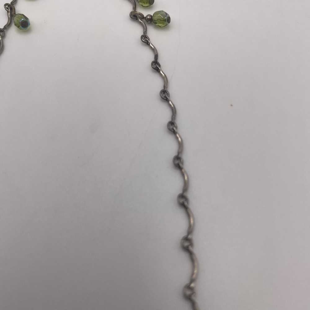 Vintage sterling 925 peridot Necklace - image 5