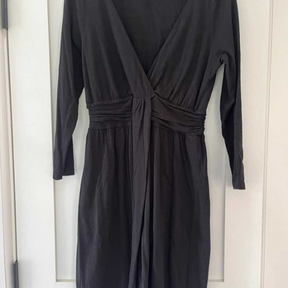 Black jersey Velvet knee-length dress - image 1