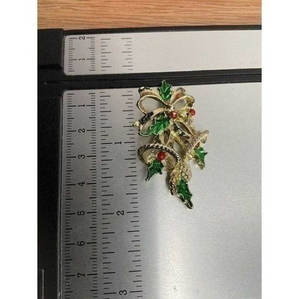 Vintage Gerry's Unisex Brooch Pin Christmas Holly… - image 5