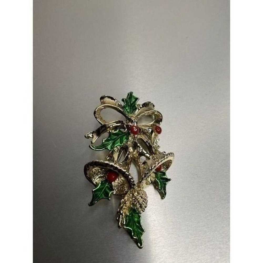 Vintage Gerry's Unisex Brooch Pin Christmas Holly… - image 8