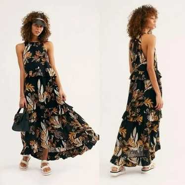 Intimately Free people Penny Floral Printed bodysuit maxi deals dress