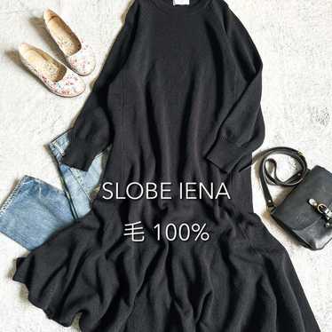 【SLOBE IENA】SLOBE IENA 100% Wool Flare Knit One-Pi