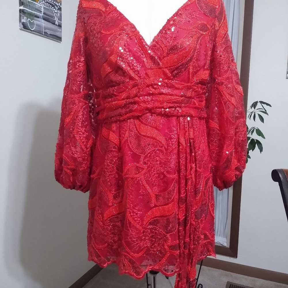 Custom made special occasion Mini dress.NEVER WORN - image 1