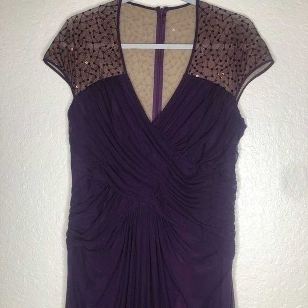 Tadashi Shoji Deep Purple Sequined Formal Dress - image 3