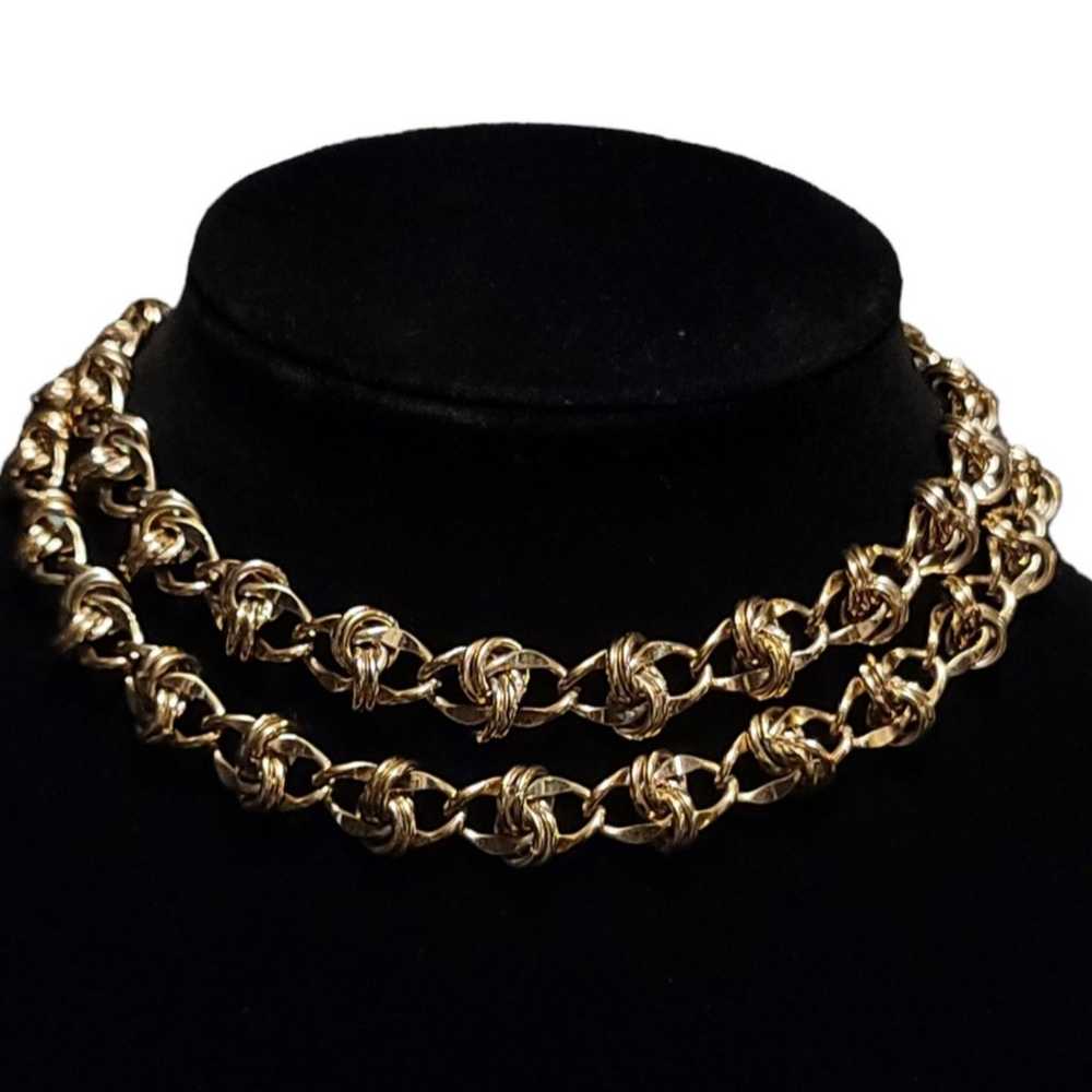 Vintage 30" Gold-Tone Heavy Link Chain - image 2