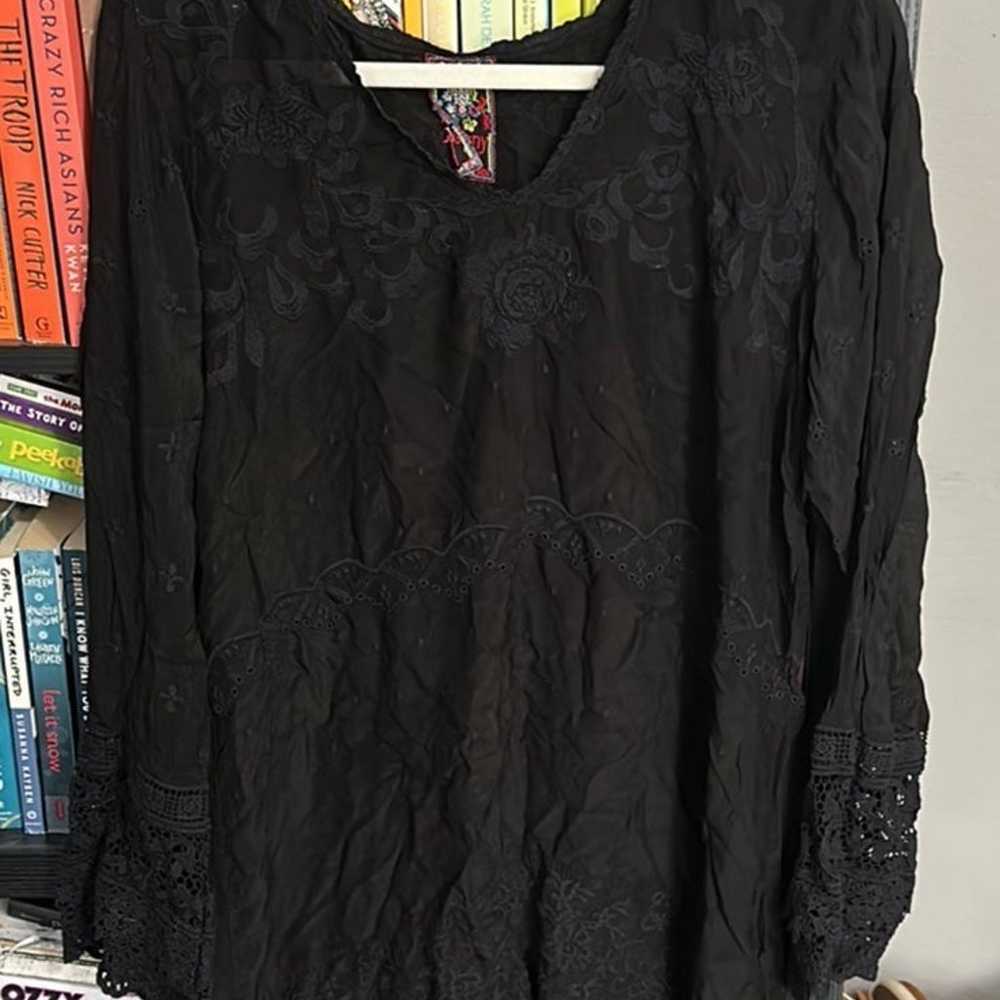 Johnny Was Black Lace Dress - image 1