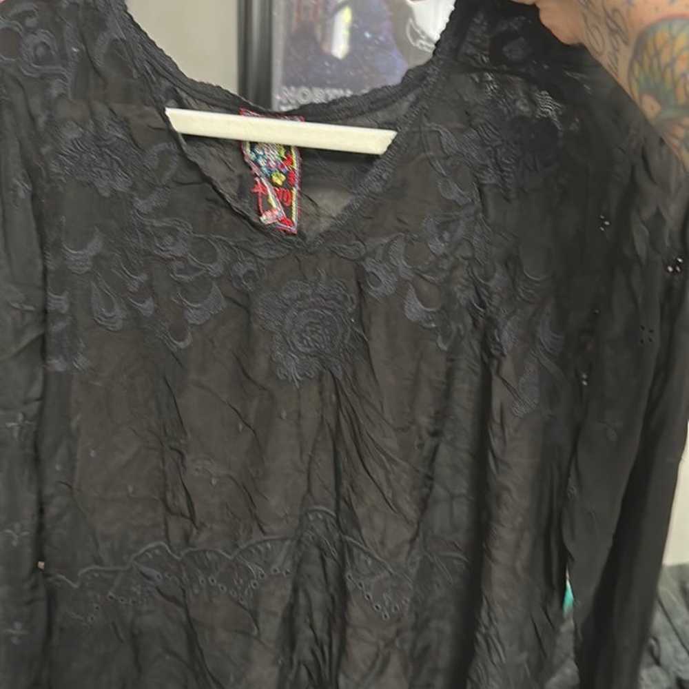 Johnny Was Black Lace Dress - image 2