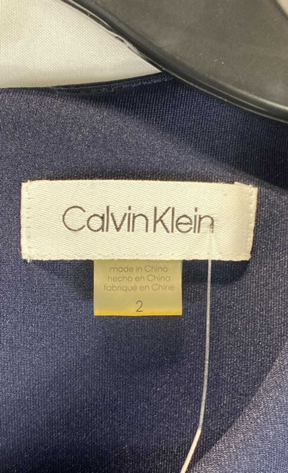 NWT Calvin Klein Womens Navy Blue Ruffle Sleeve C… - image 4