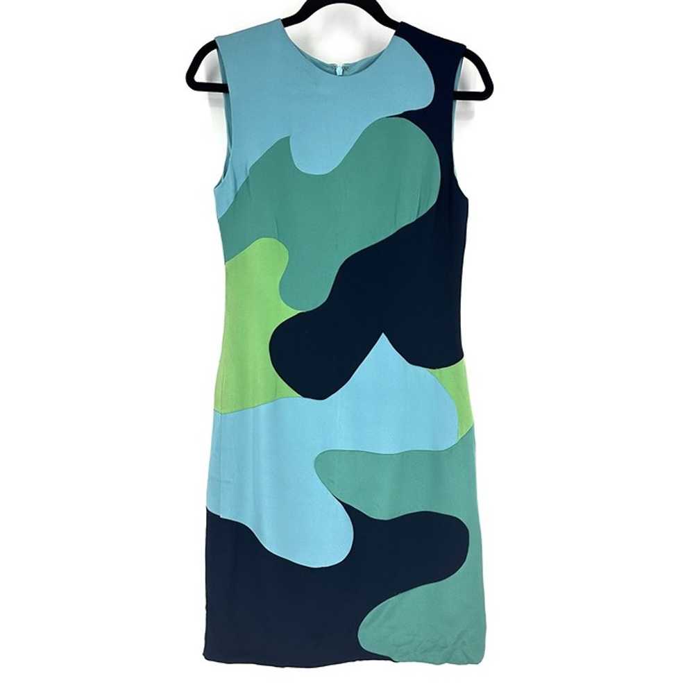 Lela Rose Colorblock Mod Camouflage Sleeveless Si… - image 2