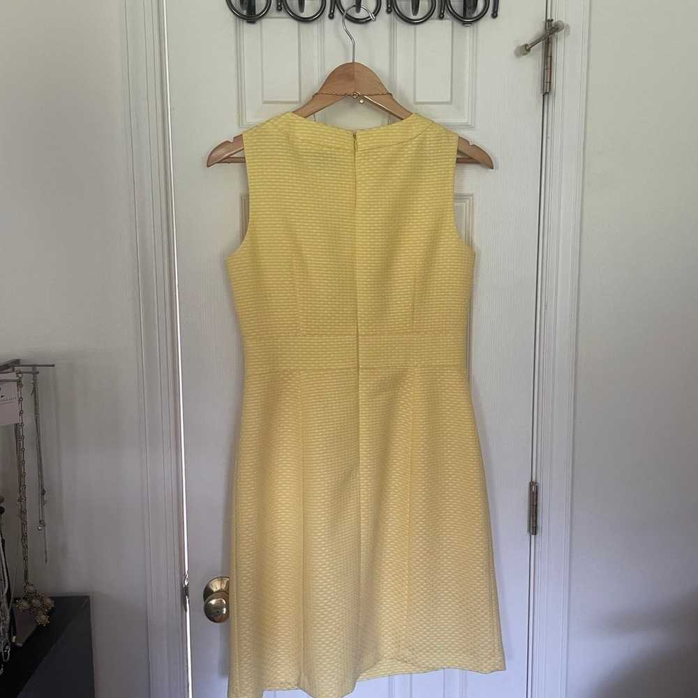 Tahari Yellow & White Seersucker Sheath Dress - image 5