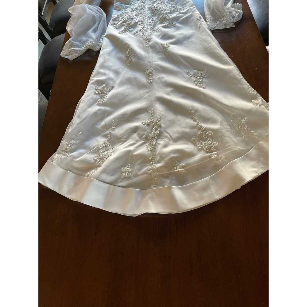 NEW Women’s White Custom Made Wedding Dress w/Mat… - image 3