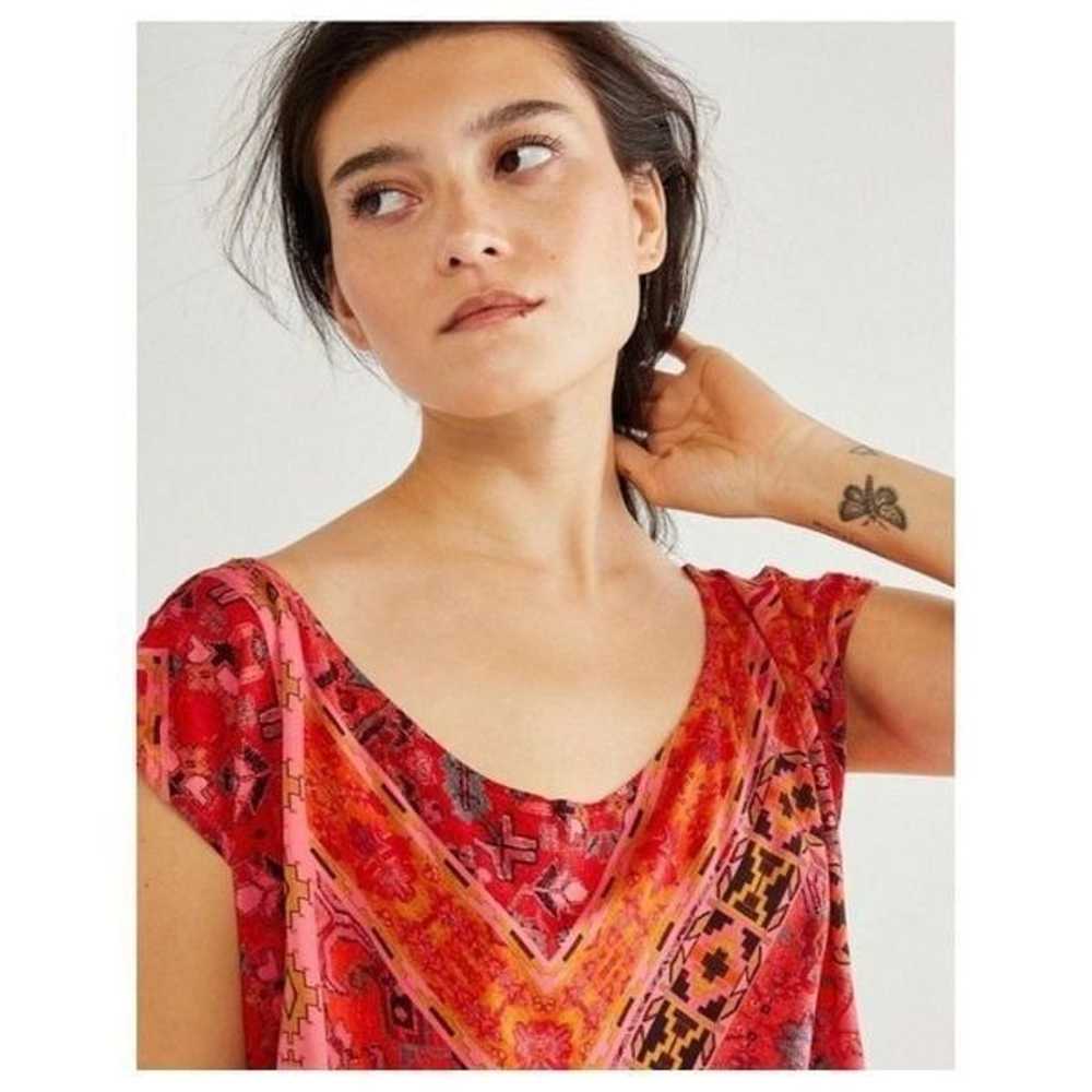 Free People Red Printed Blakely Tulip Maxi Dress … - image 4