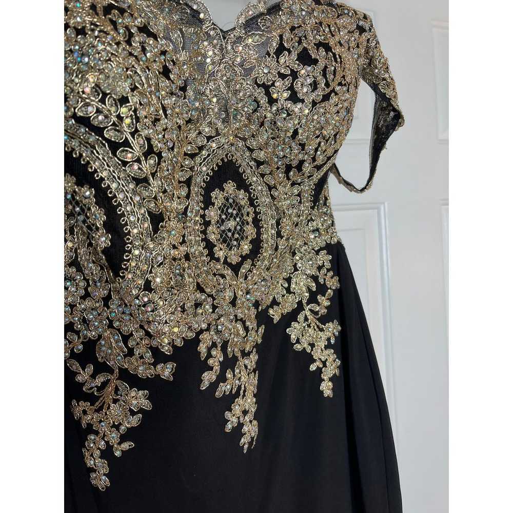 Abby Paris STYLE #984917, Sz 6, Black Jersey Gold… - image 4