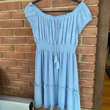 Baby Blue Off Shoulder Dress Sz S