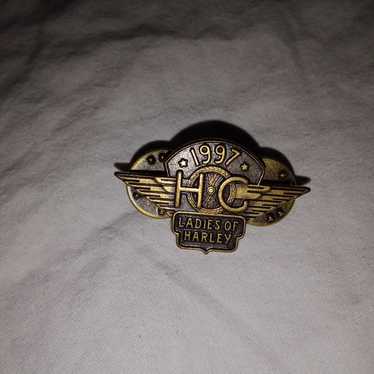 Vintage Ladies of Harley Davidson HOG Wings Pin - image 1