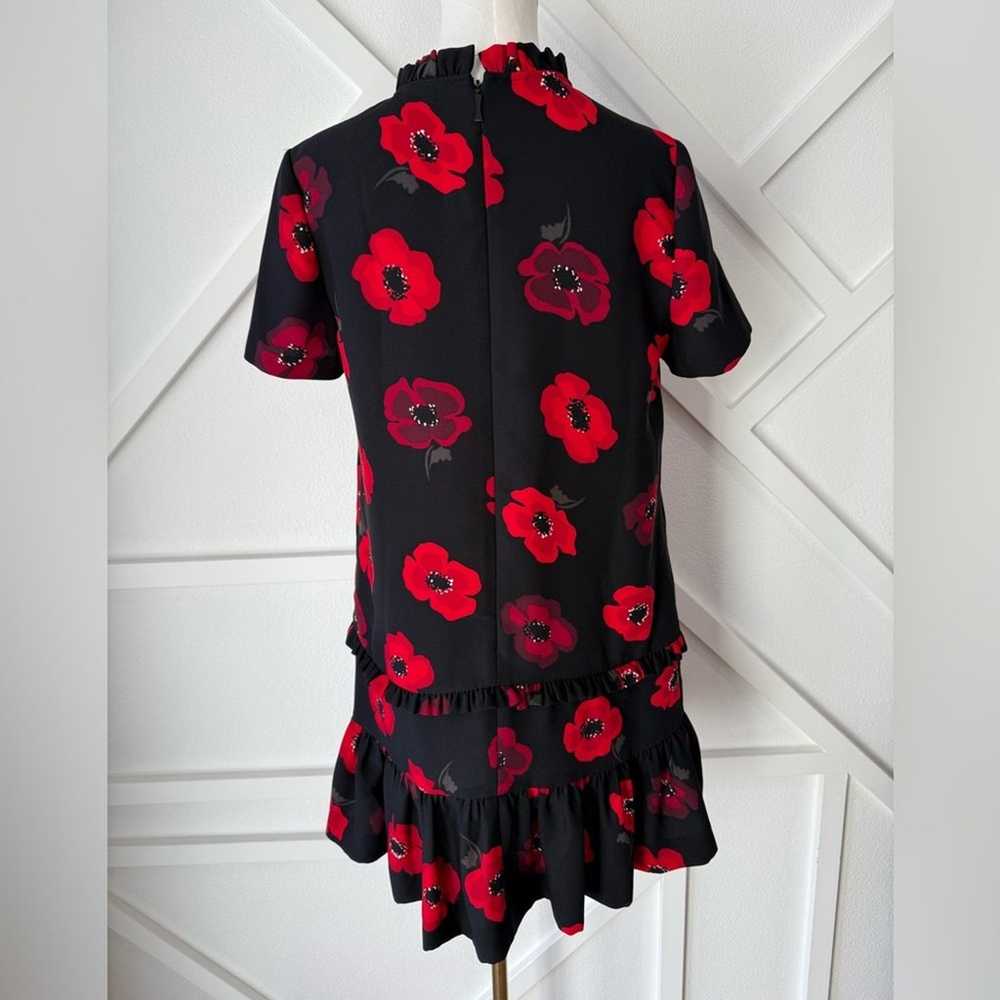 Kate Spade Black And Red Poppy Ruffle Hem Shift D… - image 7