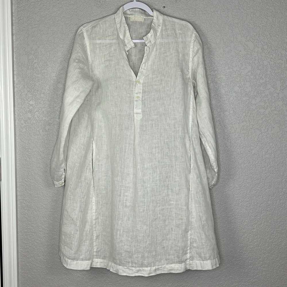 CP Shades Size S Jasmine Linen Ivory Trapeze Dres… - image 2