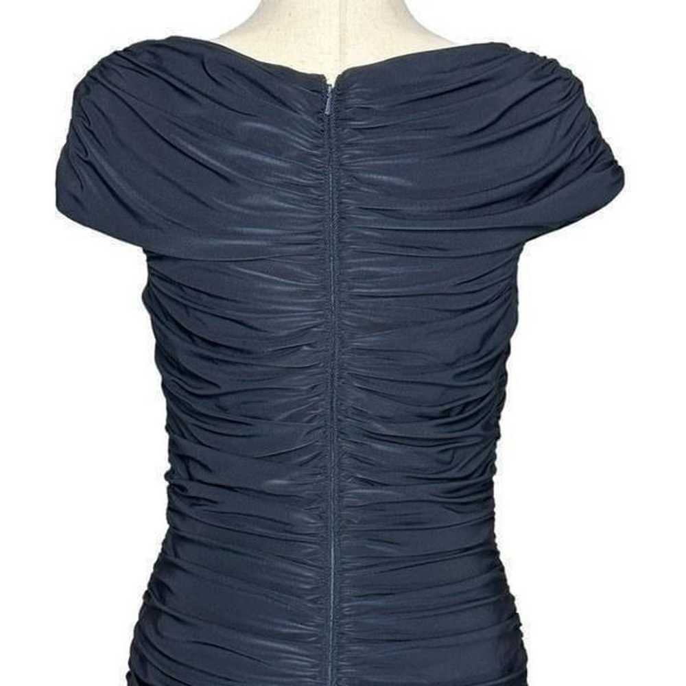 Tadashi Shoji Navy Lace Jersey Knit Ruched Cockta… - image 5