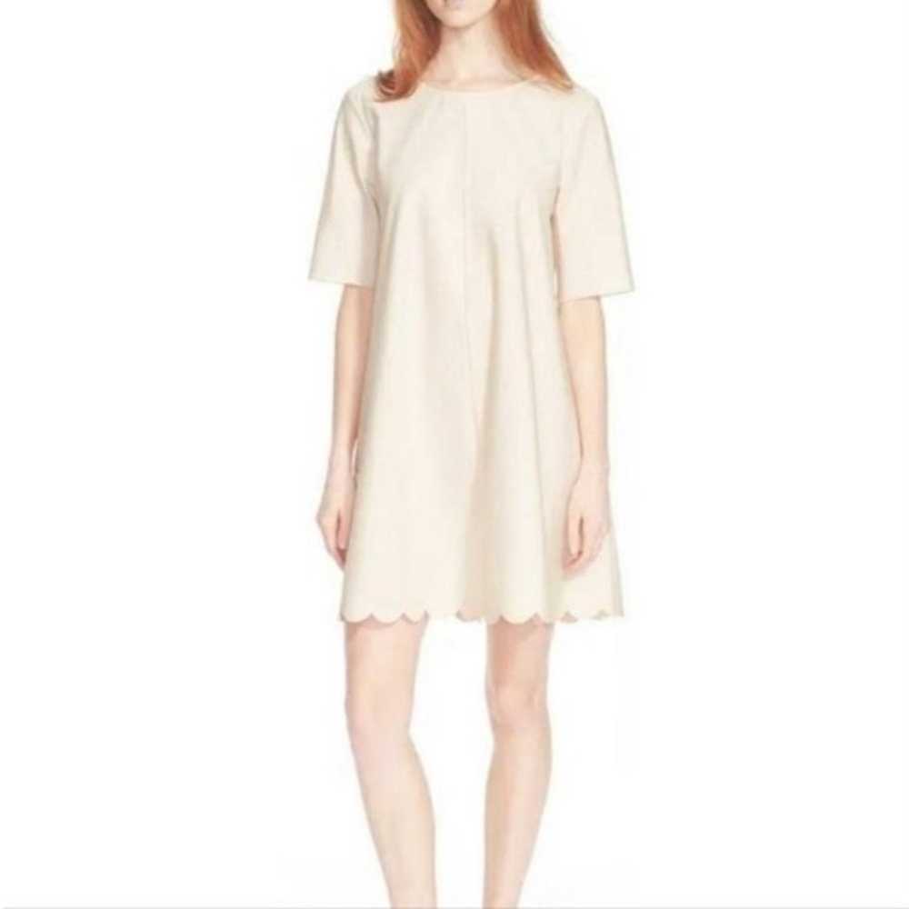 See by Chloe Scalloped pale peach Poplin Dress 38… - image 1