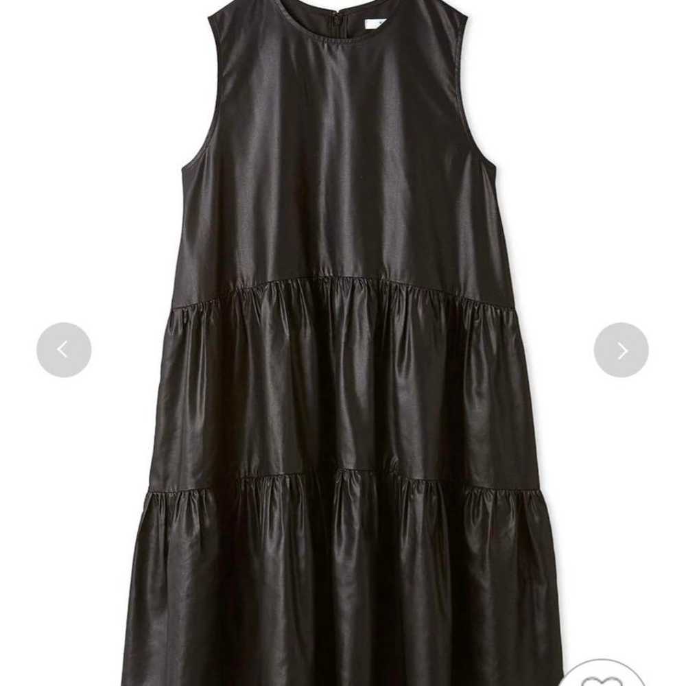 Tiered tunic black sleeveless dress. - image 2