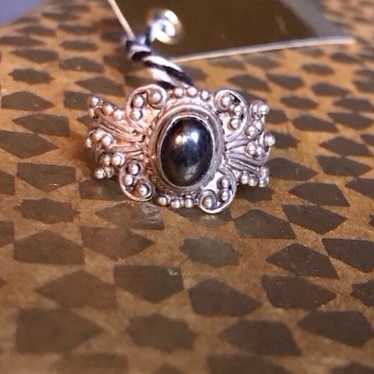 Sterling Silver & Hematite Ring - image 1