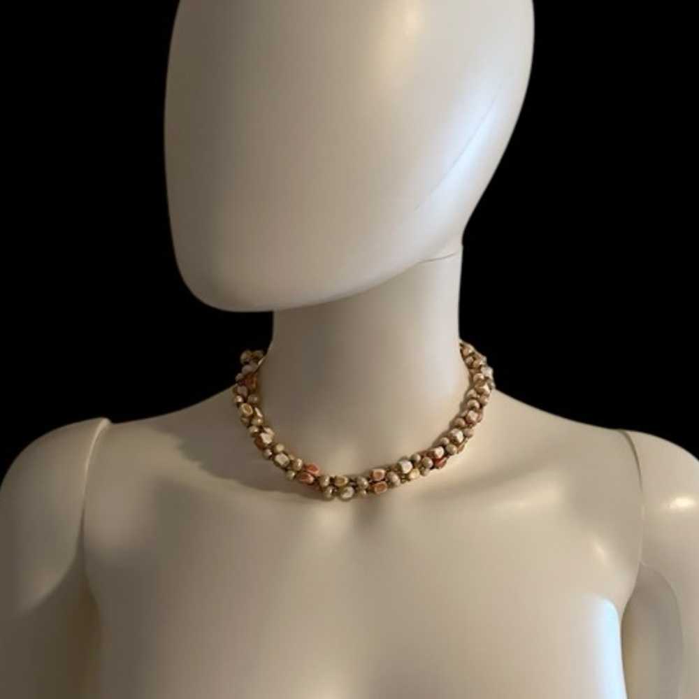 Vintage Signed Japan Estate Pearl Necklace - image 2