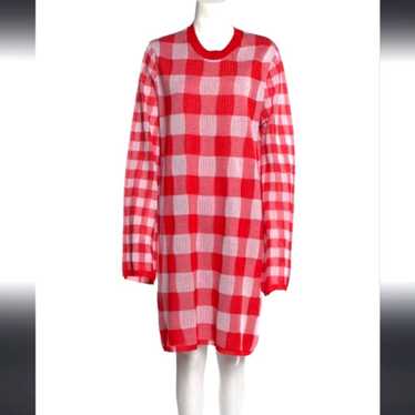 McQ by Alexander McQueen plaid holiday dress. Over