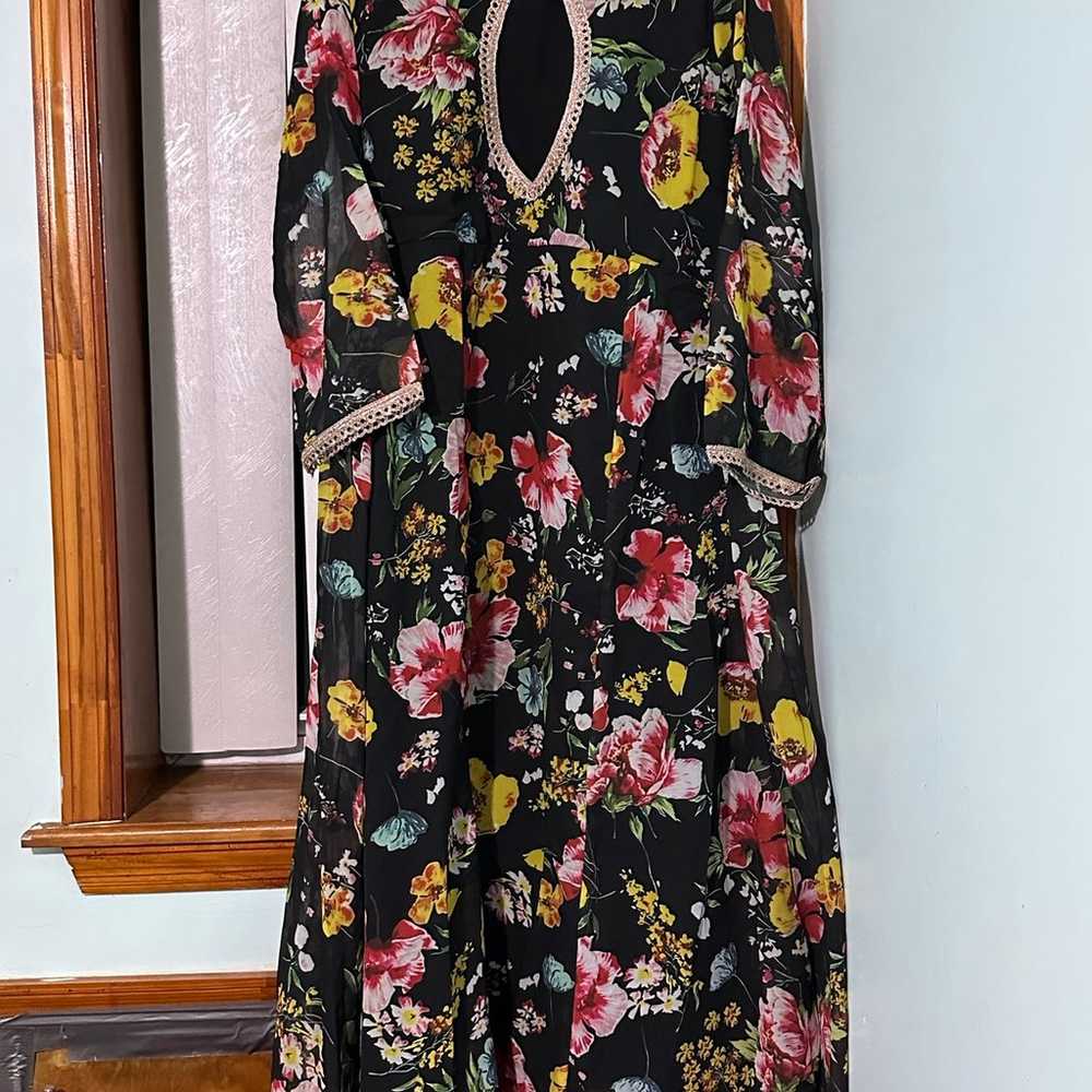 Pakistani/Indian floral anarkali dress - image 2