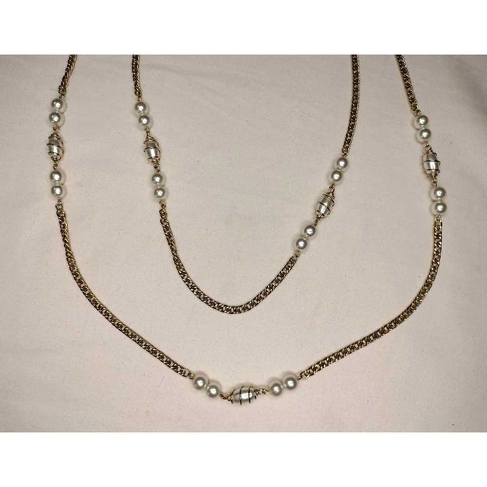 Sarah Coventry Vintage Gold Tone Chain Faux Pearl… - image 11