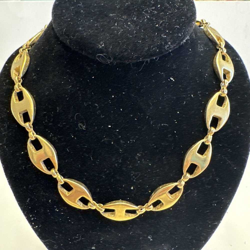 Vintage Gold Tone Chain Link Necklace 20 Inches S… - image 1