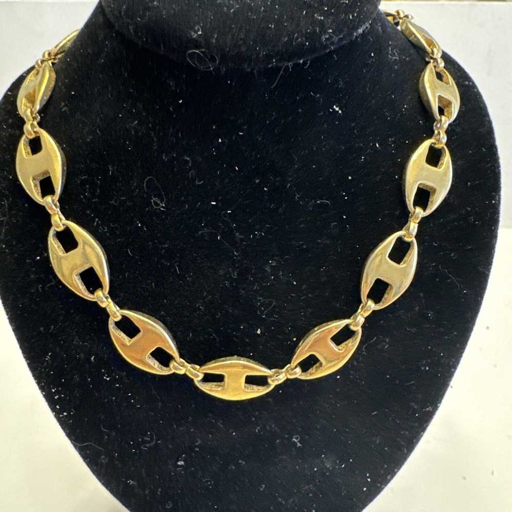 Vintage Gold Tone Chain Link Necklace 20 Inches S… - image 2