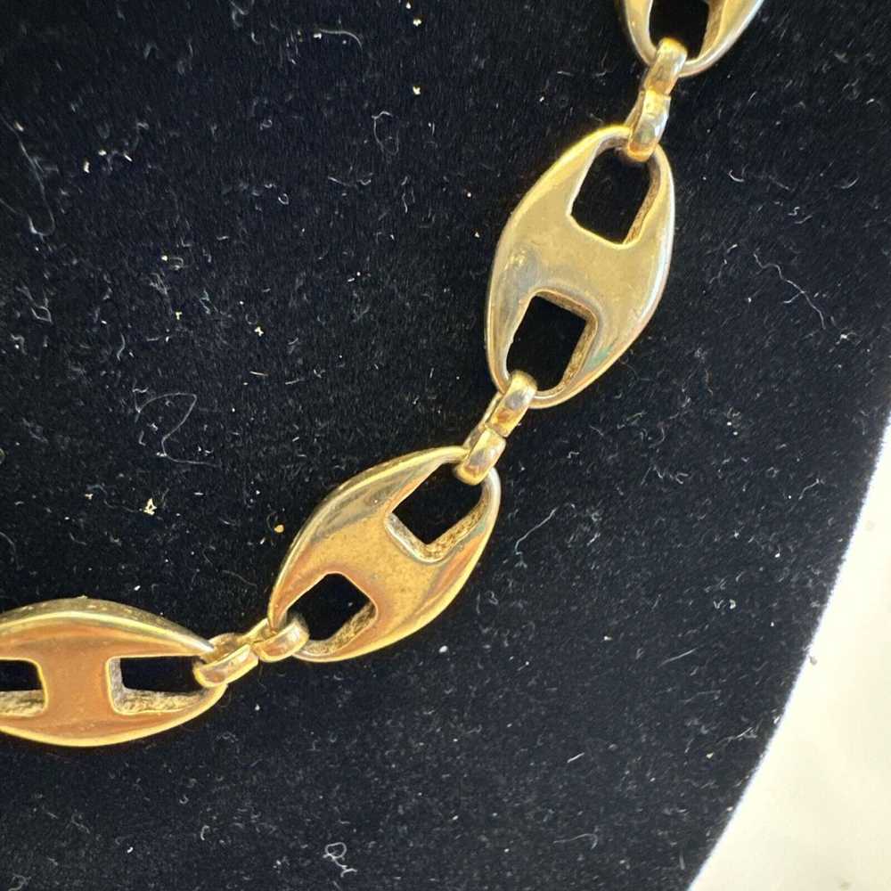 Vintage Gold Tone Chain Link Necklace 20 Inches S… - image 3