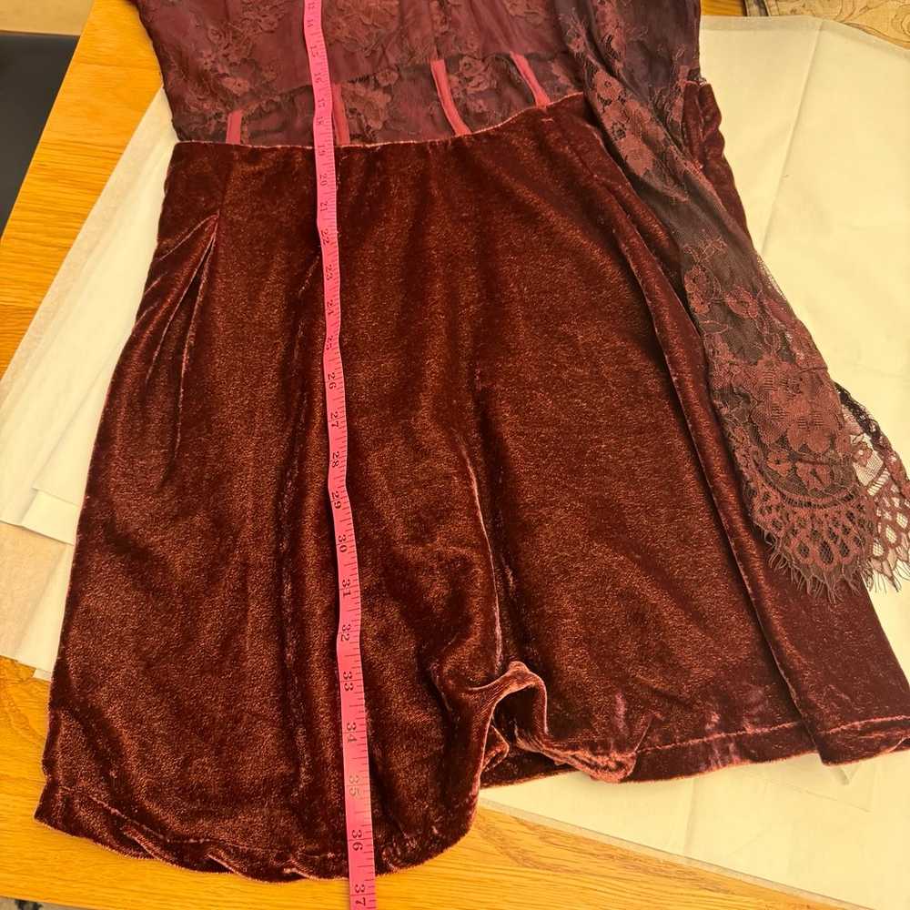 NWOT FREE PEOPLE LONG SLEEVE LACE DRESS IN GARNET… - image 12