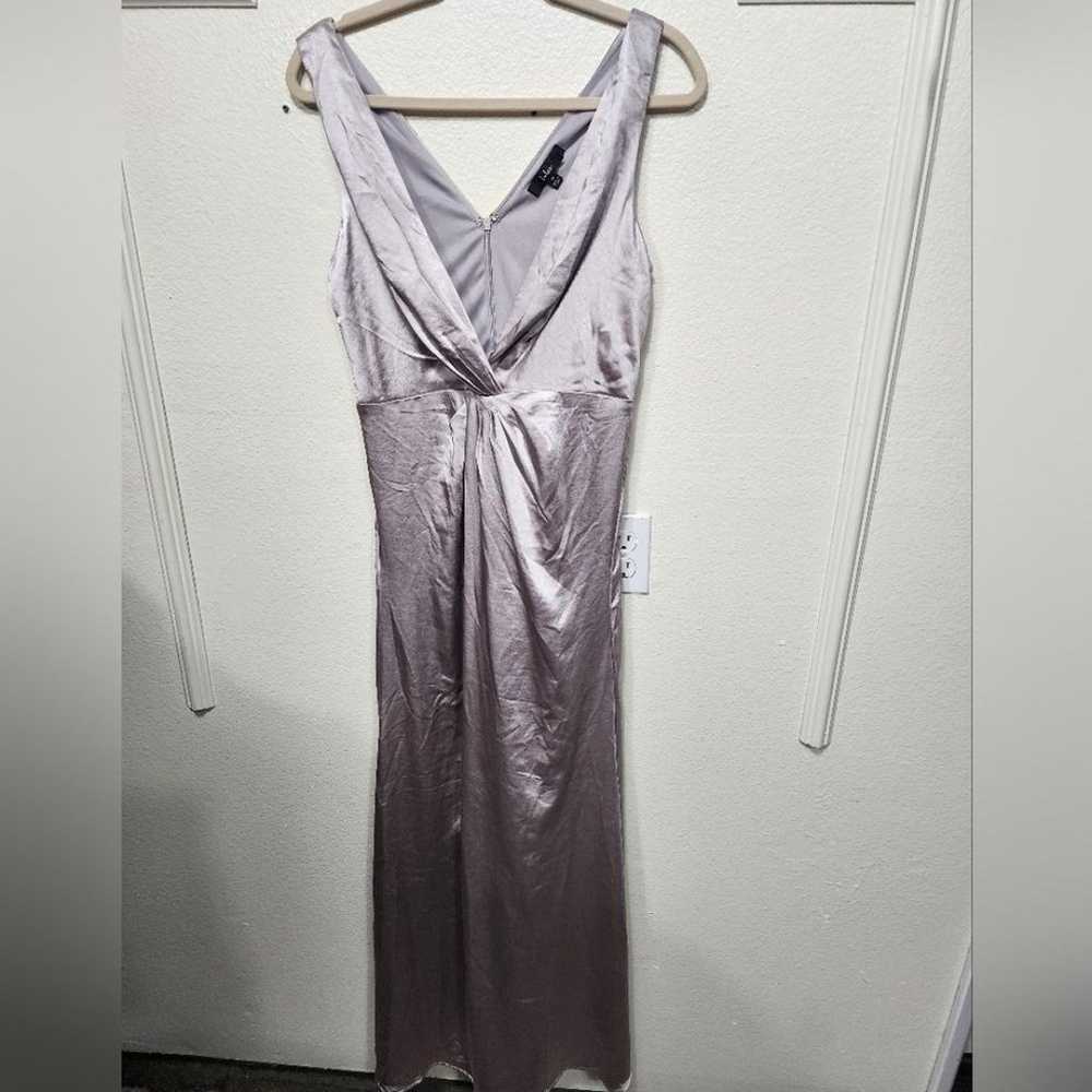 Lulu's Perfect Refinement Grey Satin Sleeveless P… - image 5