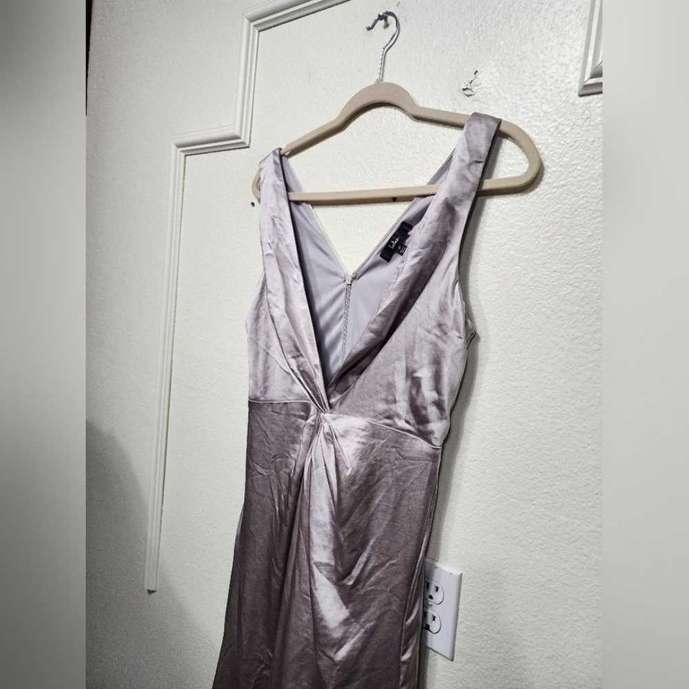 Lulu's Perfect Refinement Grey Satin Sleeveless P… - image 7