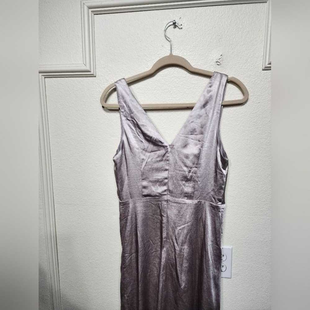 Lulu's Perfect Refinement Grey Satin Sleeveless P… - image 9