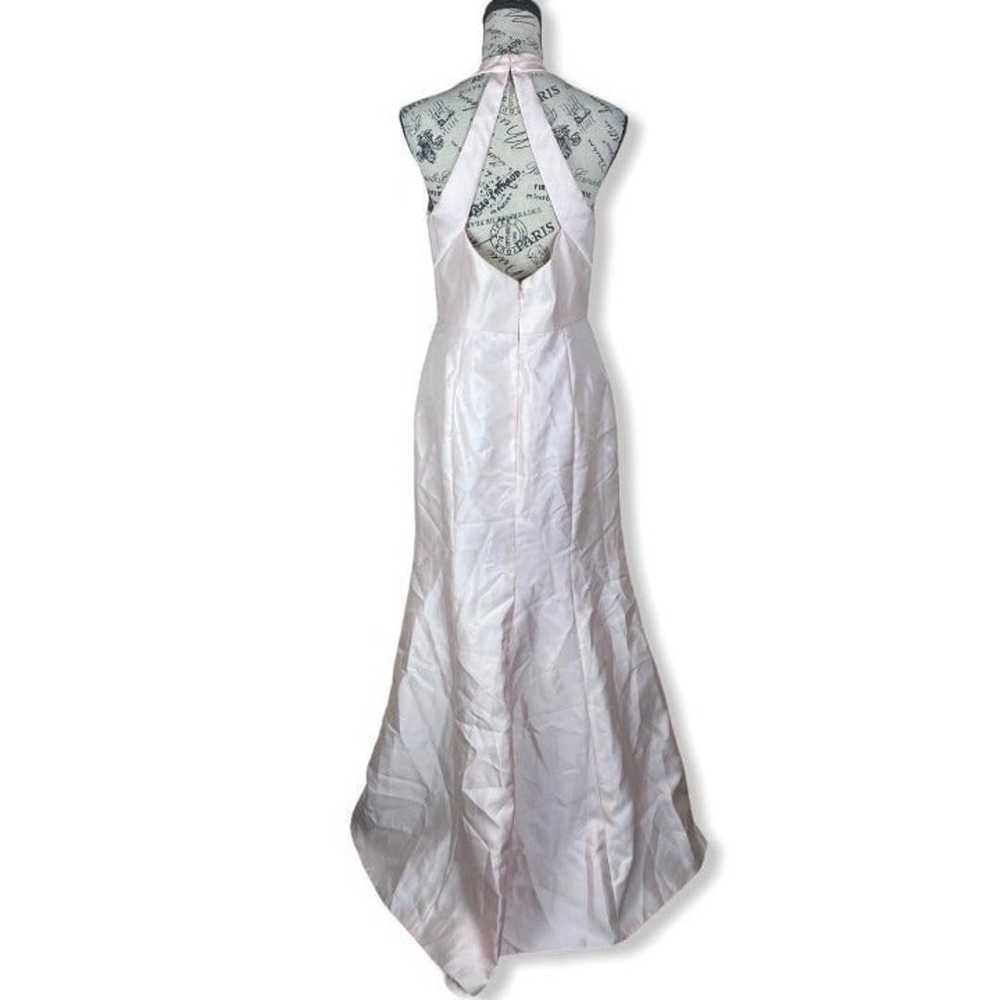 ALFRED SUNG Halter Satin Trumpet Gown- size 8 - image 2