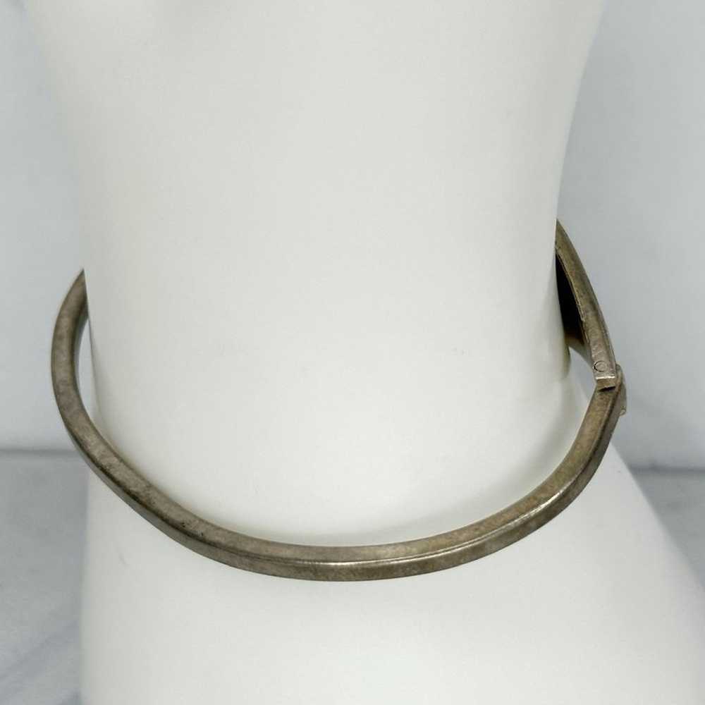 Vintage Alpaca Mexico Silver Tone Mother of Pearl… - image 8