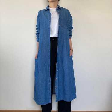 Vintage Denim One-Piece Made in USA Long Shirt De… - image 1