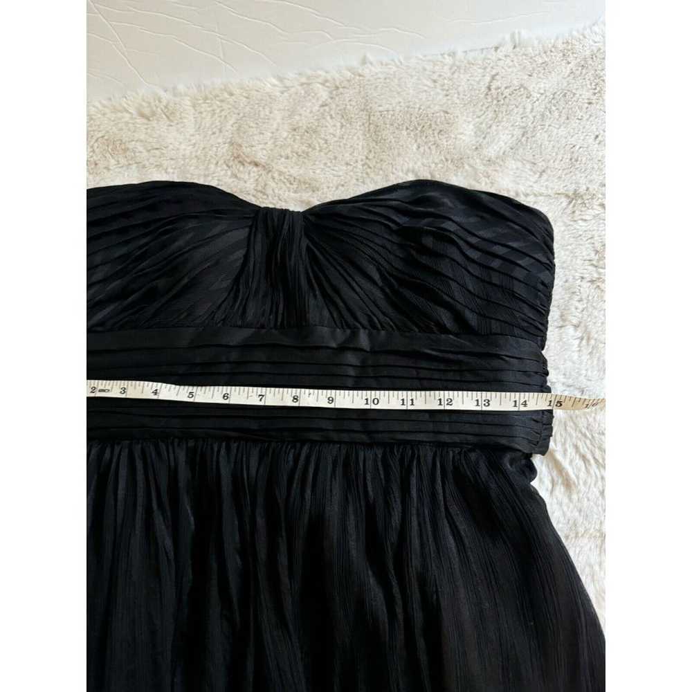 BCBGMaxAzria Alicia Black 100% silk strapless gow… - image 11