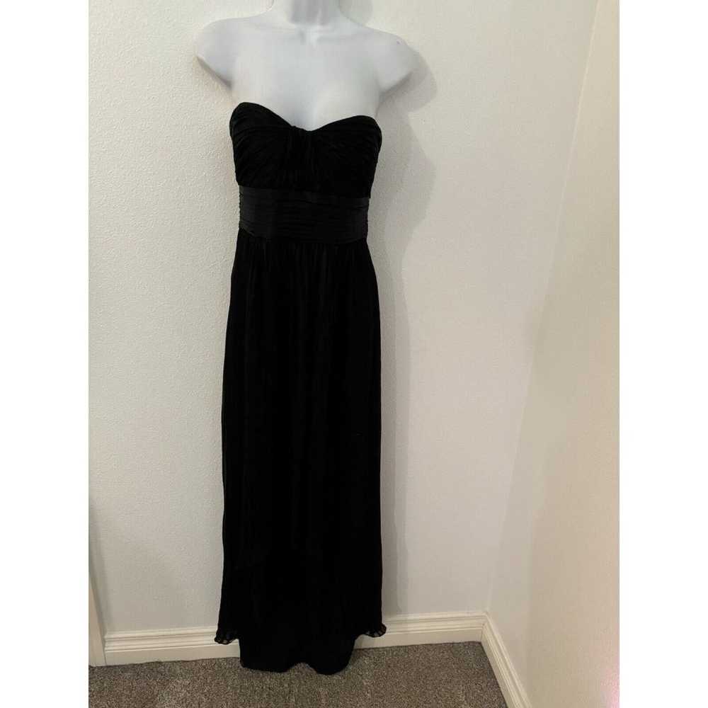 BCBGMaxAzria Alicia Black 100% silk strapless gow… - image 1