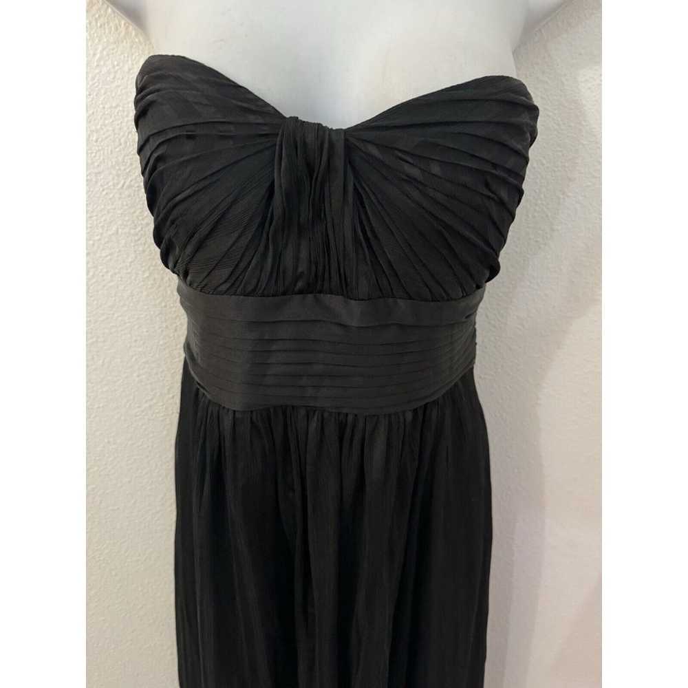 BCBGMaxAzria Alicia Black 100% silk strapless gow… - image 4