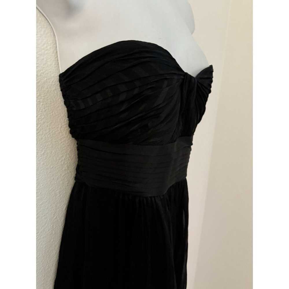 BCBGMaxAzria Alicia Black 100% silk strapless gow… - image 7