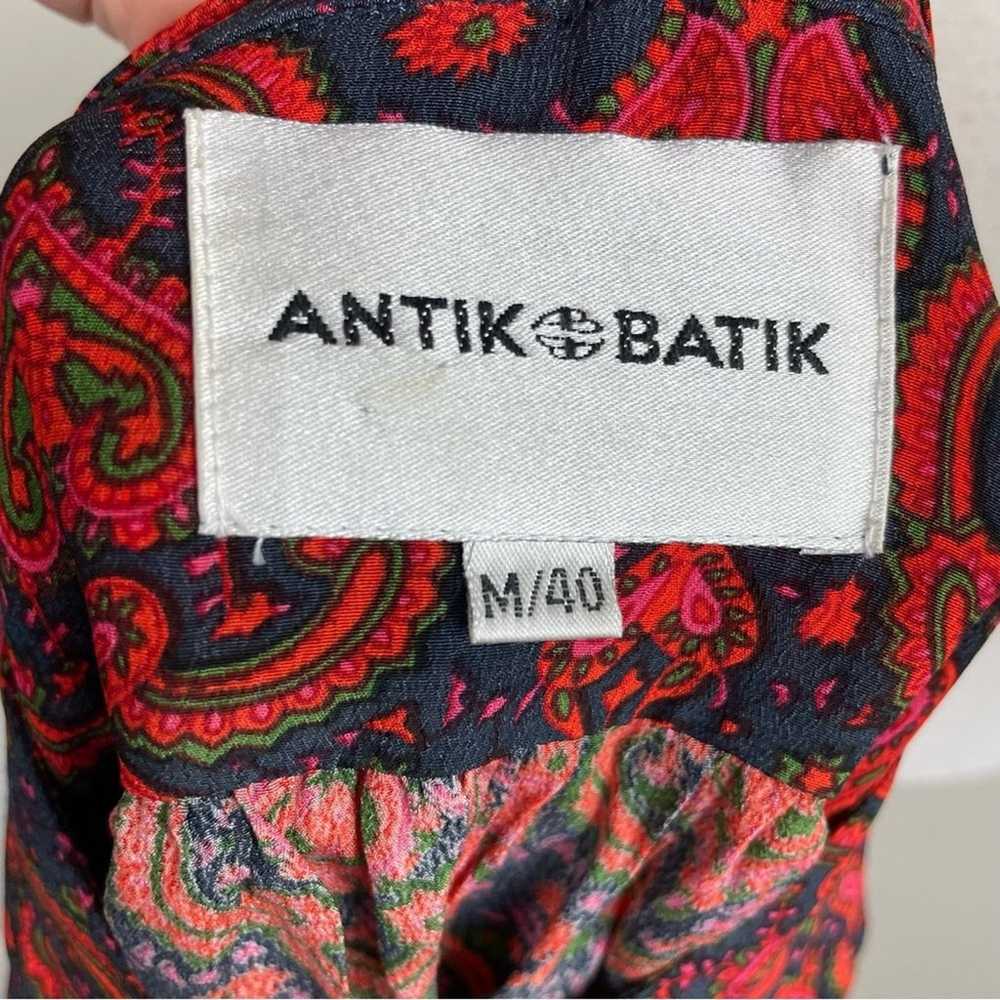 Antik Batik Navy Red Pink Paisley Long Sleeve Ove… - image 11