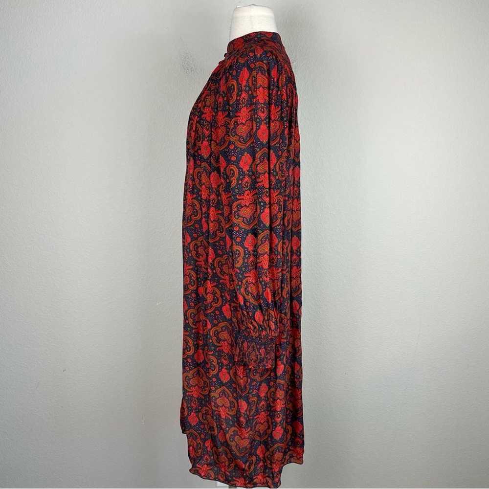 Antik Batik Navy Red Pink Paisley Long Sleeve Ove… - image 6