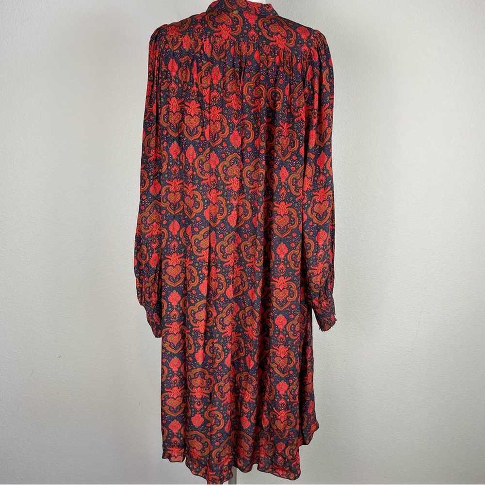 Antik Batik Navy Red Pink Paisley Long Sleeve Ove… - image 7