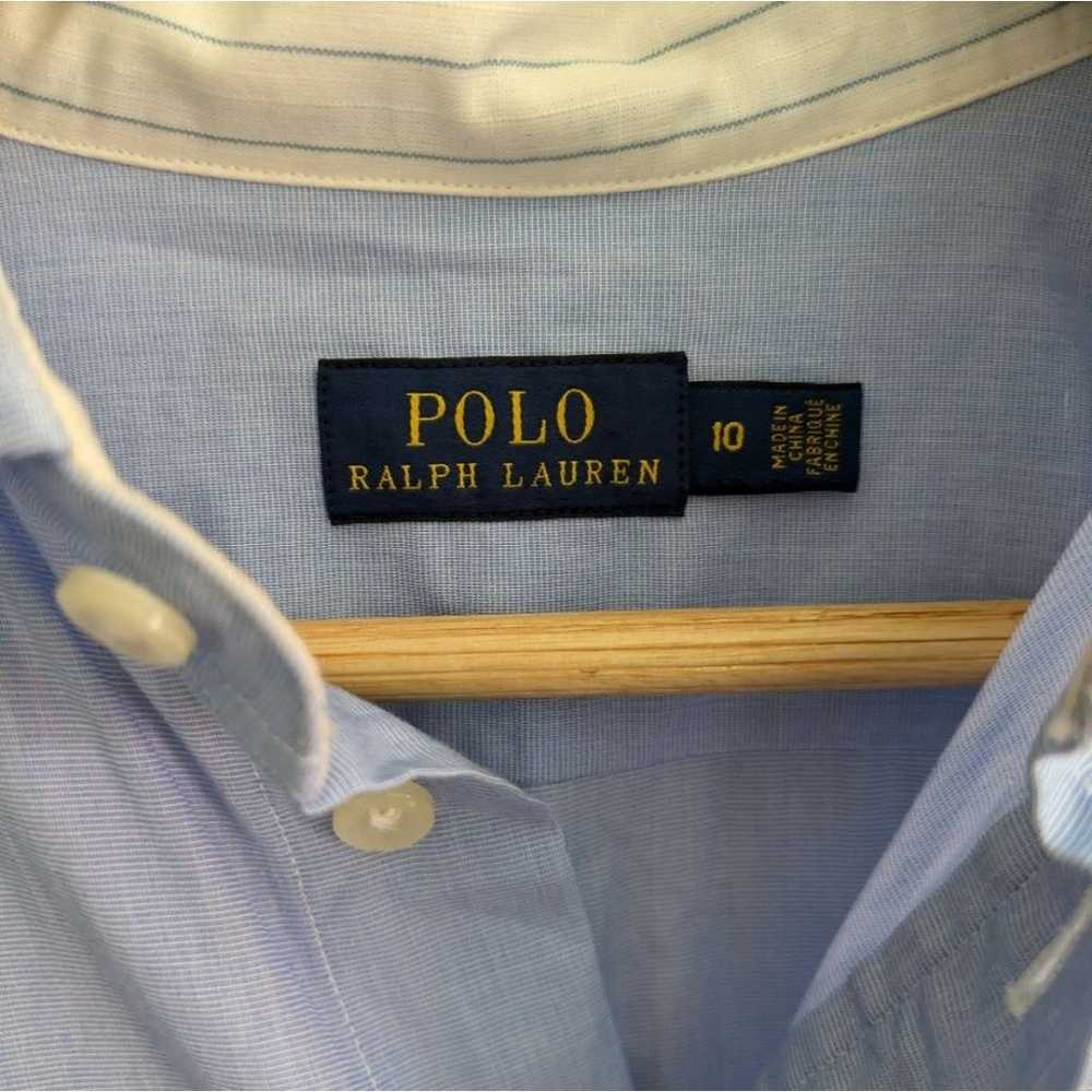 Ralph Lauren Polo Shirt Dress Size 10 Blue - image 4