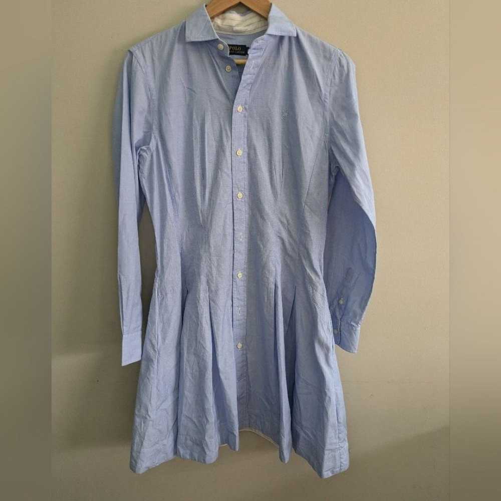 Ralph Lauren Polo Shirt Dress Size 10 Blue - image 5