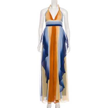 Calypso St. Barth Multicolor Silk Crepe Maxi Dress