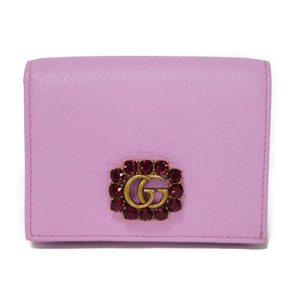 Gucci GUCCI Bi-fold wallet GG Marmont Crystal Com… - image 1